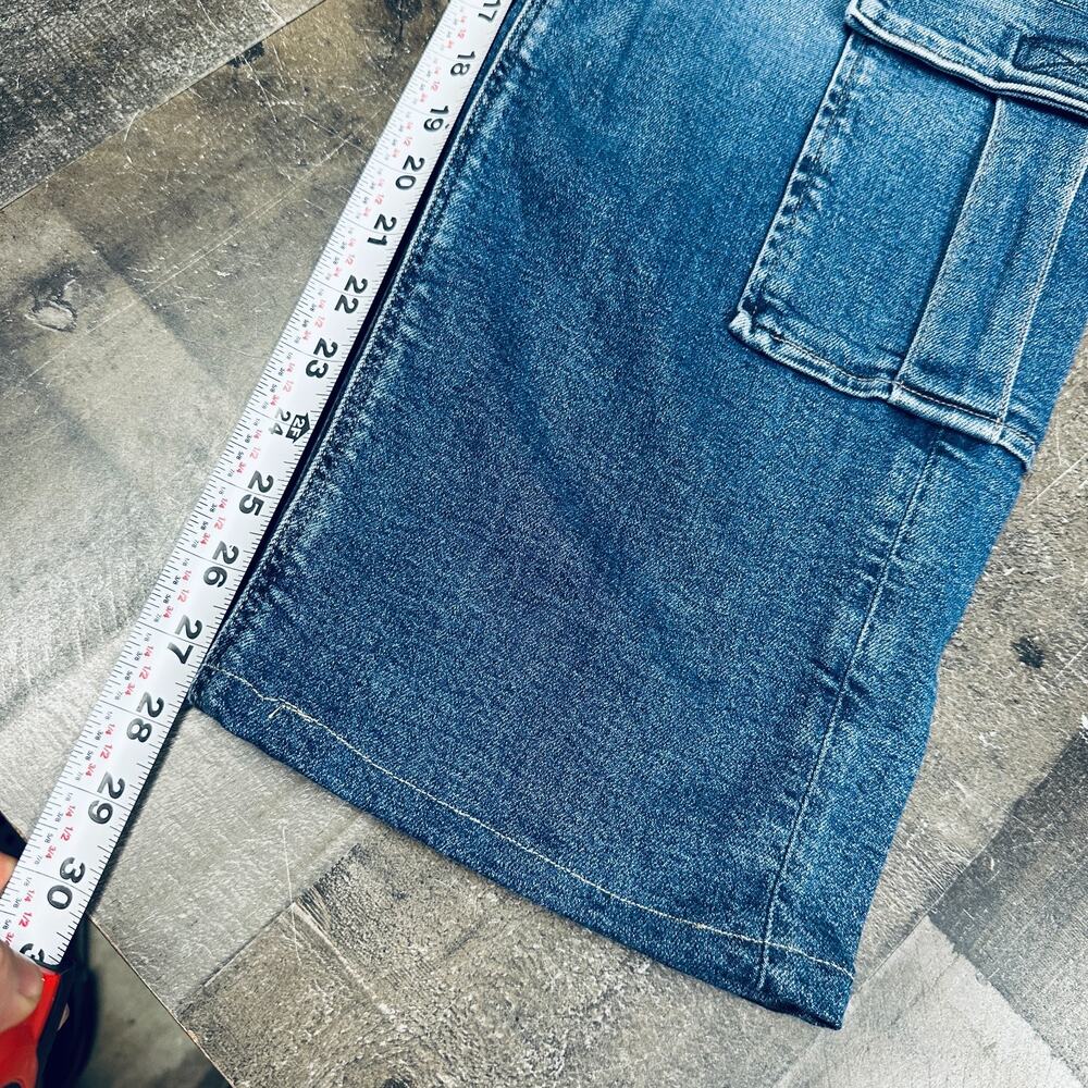 American Eagle Curvy Super High Rise Baggy Straight Jeans Womens 4 X-Long 28x28 - Picture 3 of 12